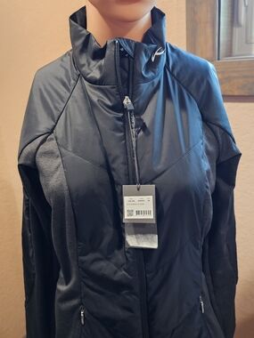 KJUS Womens Hybrid Jacket Black Insulated Stretch Golf Performance NWT Size 38 M